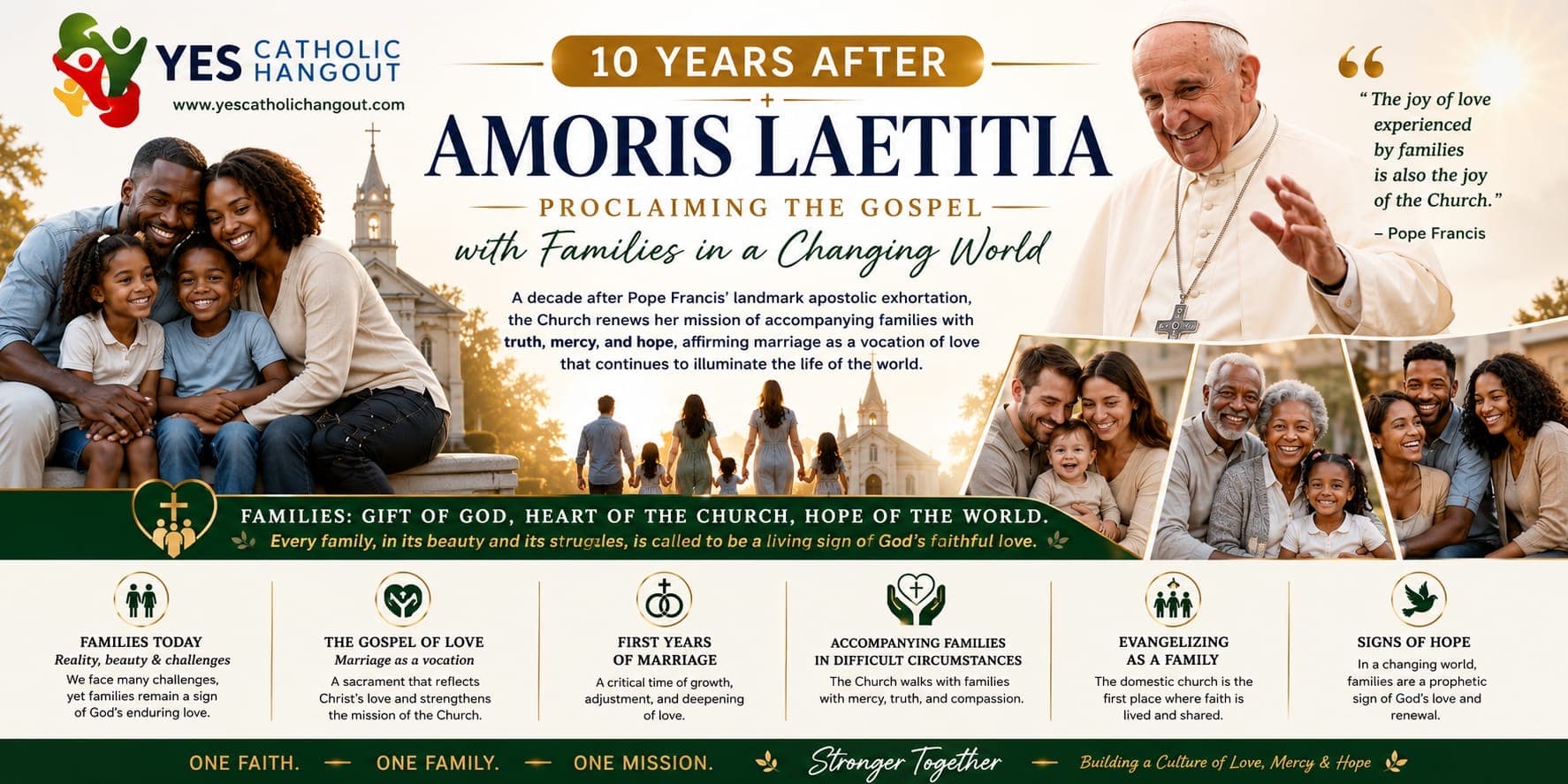A decade after the publication of Amoris Laetitia, the Church continues to reflect deeply on the vocation and mission of the family in a rapidly changing world