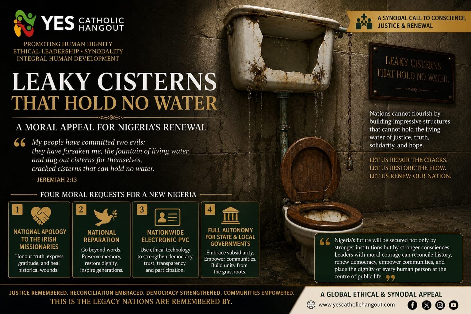 Leaky Cisterns That Hold No Water: A Moral Appeal for Nigeria’s Renewal